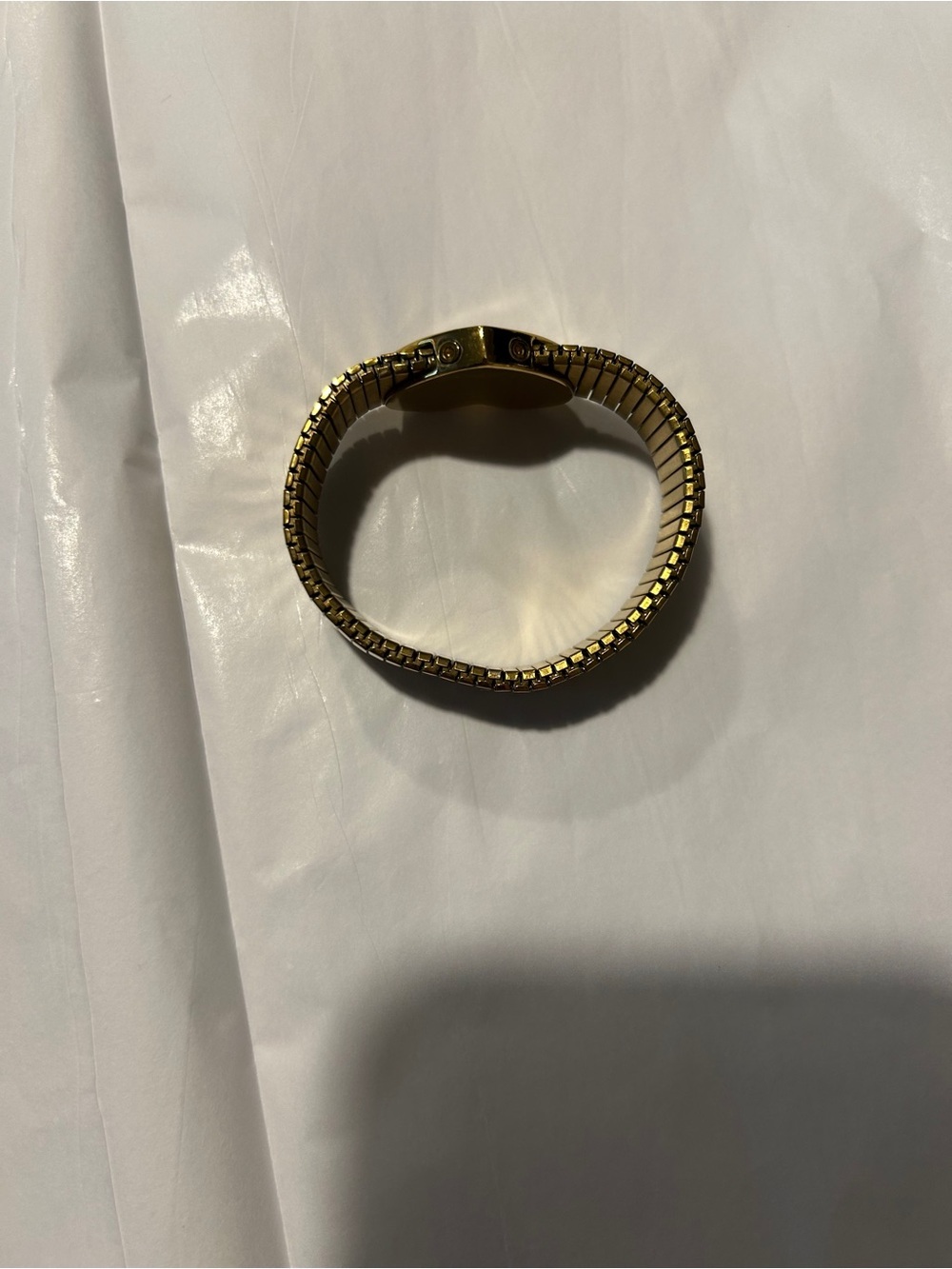 Vintage Juicy Couture Gold Tone Heart Link Stretch Bracelet - Picture 4 of 5